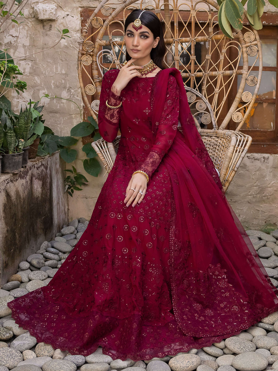 IZNIK Chinon Vol-03 Embroidered Chiffon Unstitched 3Pc Suit CC-29 Rosalie