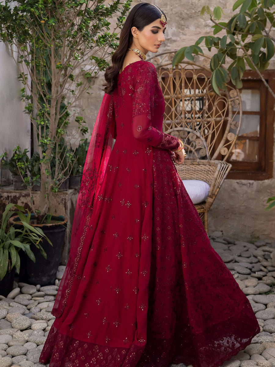 IZNIK Chinon Vol-03 Embroidered Chiffon Unstitched 3Pc Suit CC-29 Rosalie
