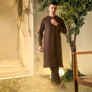 Centauras by Dynasty Men's Unstitched Blended Suit - Charcoal