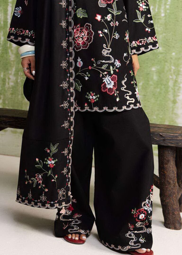Coco by Zara Shahjahan Nairang 8A black embroidered suit back view