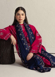 Coco by Zara Shahjahan Nairang 8B berry red embroidered winter look