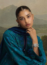 Coco by Zara Shahjahan Tabassum 7A deep teal embroidered winter look