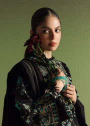 Coco by Zara Shahjahan Tabassum 7B black embroidered Karandi detail