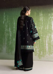 Coco by Zara Shahjahan Tabassum 7B black embroidered suit back view