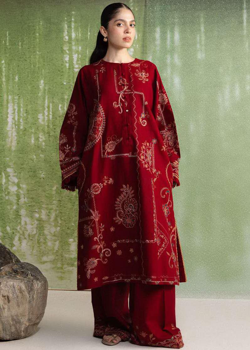 Coco Zara Shahjahan DIBA 10A embroidered winter unstitched 3 piece suit front