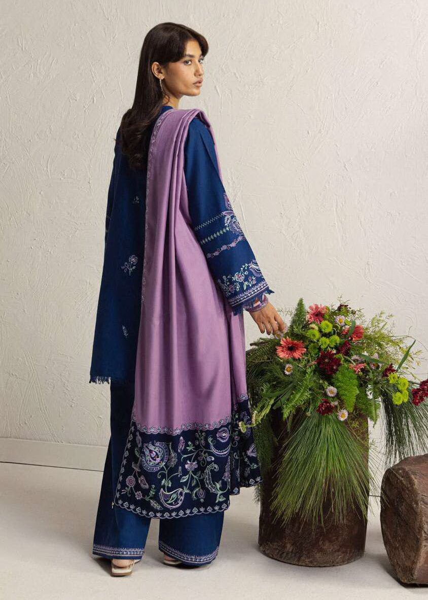 Coco Zara Shahjahan NEELAM 4A embroidered winter suit back