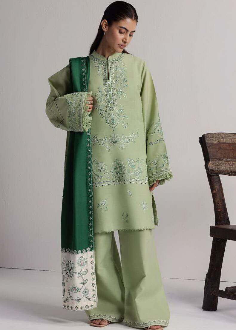 Coco Zara Shahjahan NEELAM 4B embroidered winter unstitched 3 piece suit front