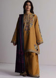 Coco Zara Shahjahan Embroidered Karandi Unstitched 3Pc D-2A OCHRE