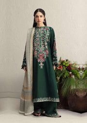 Coco Zara Shahjahan OCHRE 2B embroidered winter unstitched 3 piece suit front
