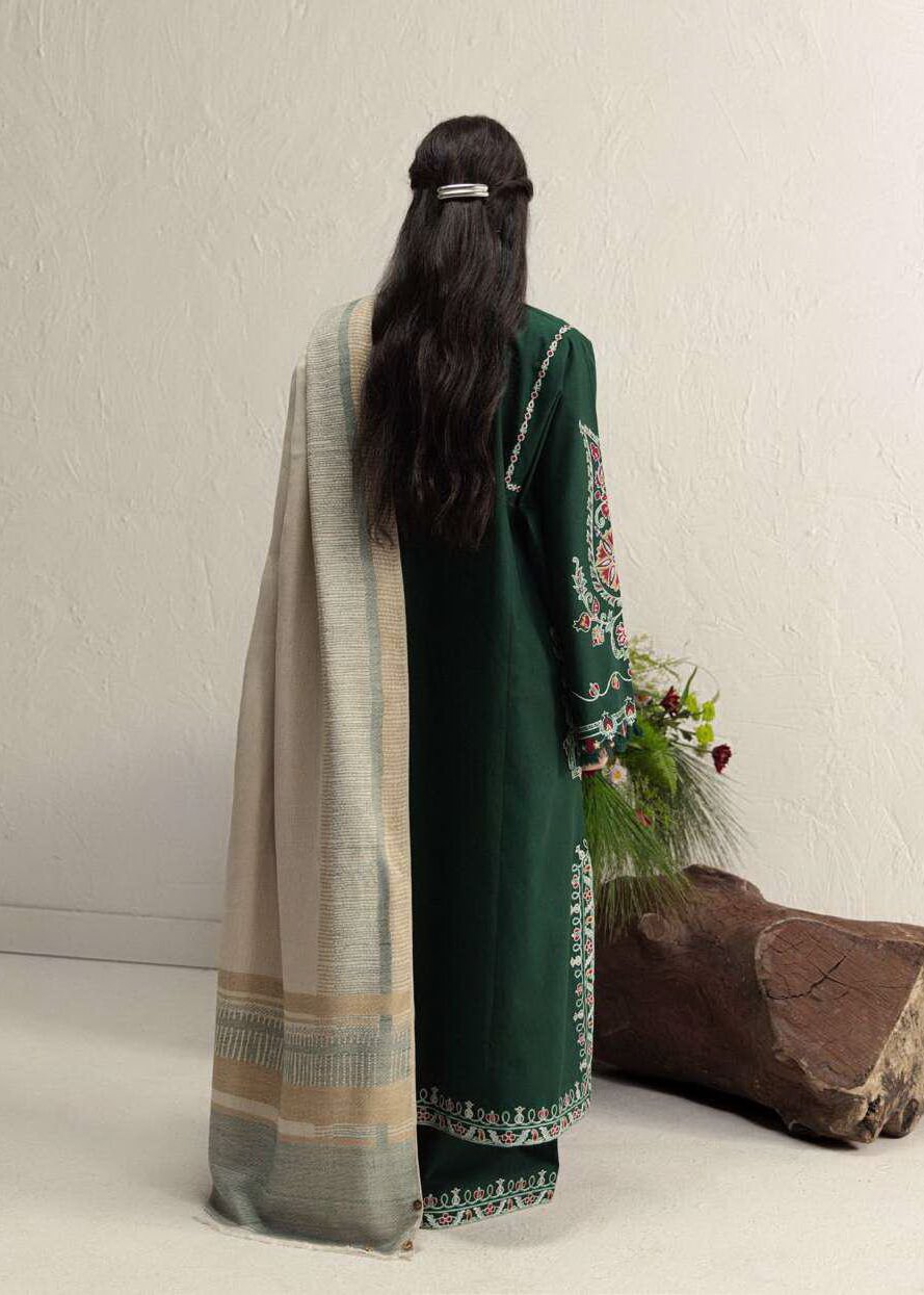 Coco Zara Shahjahan OCHRE 2B embroidered winter suit back