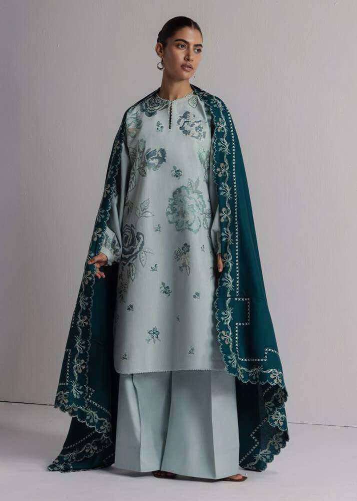 Coco Zara Shahjahan RAKHSH 3B embroidered winter unstitched 3 piece suit front