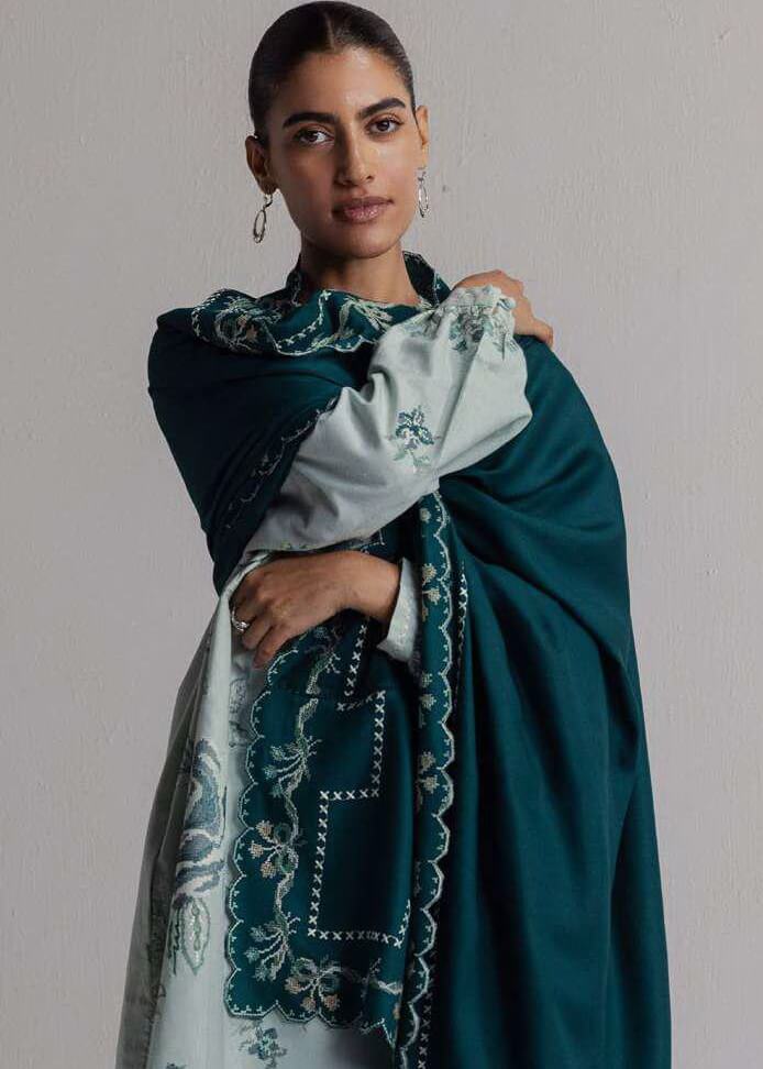 Coco Zara Shahjahan RAKHSH 3B embroidered winter portrait detail