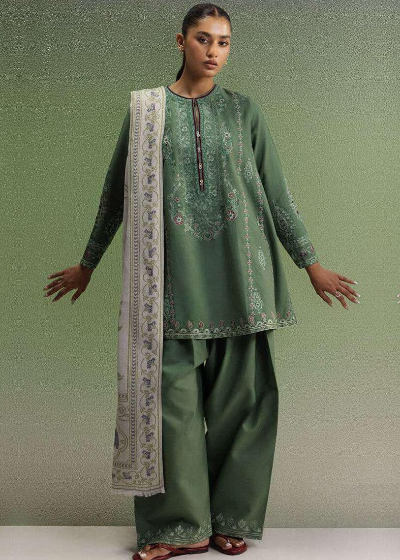 Coco Zara Shahjahan SARD 1B embroidered winter unstitched 3 piece suit front