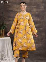 Zouq-E-Noor by Manizay Prints Slub Linen Unstitched 2 Piece Suit D-03