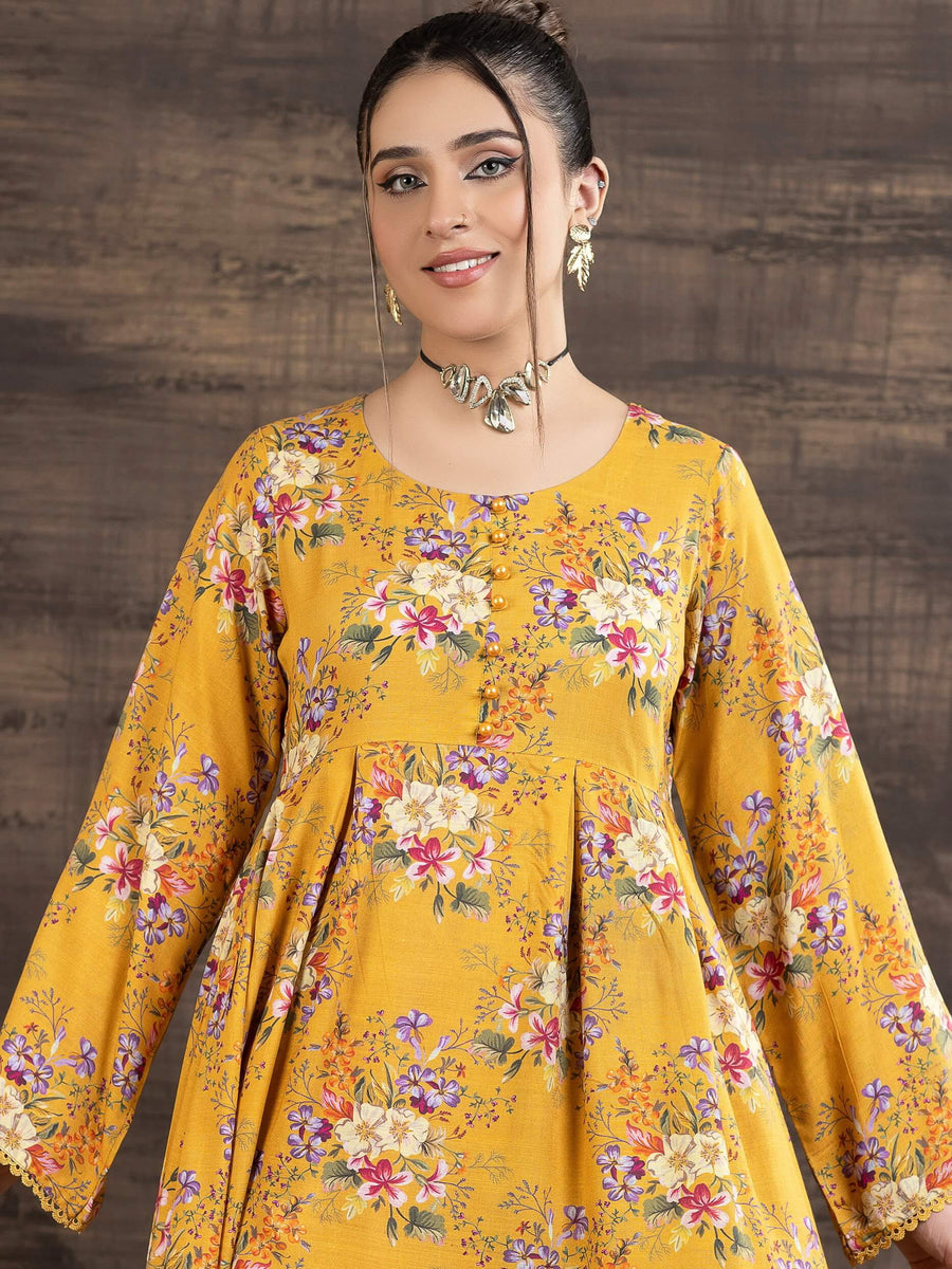 Zouq-E-Noor by Manizay Prints Slub Linen Unstitched 2 Piece Suit D-03