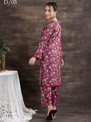 Zouq-E-Noor by Manizay Prints Slub Linen Unstitched 2 Piece Suit D-05