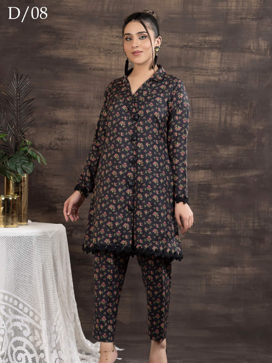 Zouq-E-Noor by Manizay Prints Slub Linen Unstitched 2 Piece Suit D-08