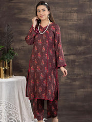 Zouq-E-Noor by Manizay Prints Slub Linen Unstitched 2 Piece Suit D-09