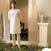 Deep Sea by Dynasty Fabrics Men's Unstitched Wash & Wear Suit - Beige