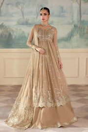 Zarposh Amirah Embroidered Chiffon Unstitched 3Pc Suit - Mehru