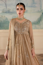 Zarposh Amirah Embroidered Chiffon Unstitched 3Pc Suit - Mehru