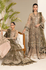 Alizeh Fashion Lamhay Festive Embroidered NEt 3Pc Suit V15D02 - Emhal