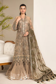 Alizeh Fashion Lamhay Festive Embroidered NEt 3Pc Suit V15D02 - Emhal