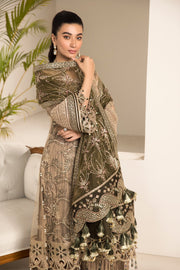 Alizeh Fashion Lamhay Festive Embroidered NEt 3Pc Suit V15D02 - Emhal