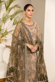 Alizeh Fashion Lamhay Festive Embroidered NEt 3Pc Suit V15D02 - Emhal