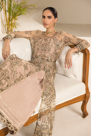 Alizeh Fashion Lamhay Festive Embroidered NEt 3Pc Suit V15D02 - Emhal