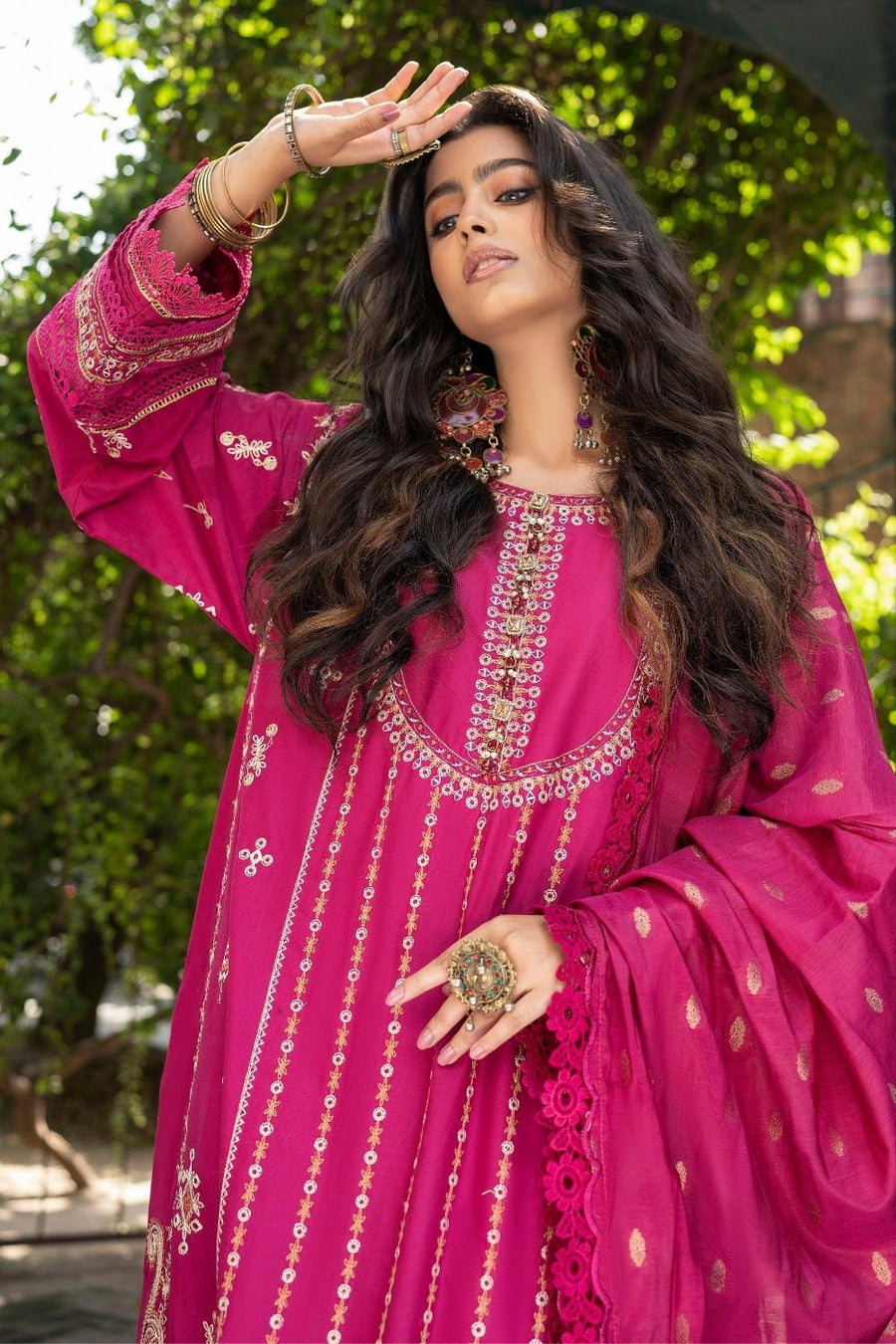 Ittehad Textiles Embroidered Cambric Unstitched 3Pc Suit LF-CMBE-02-EVA