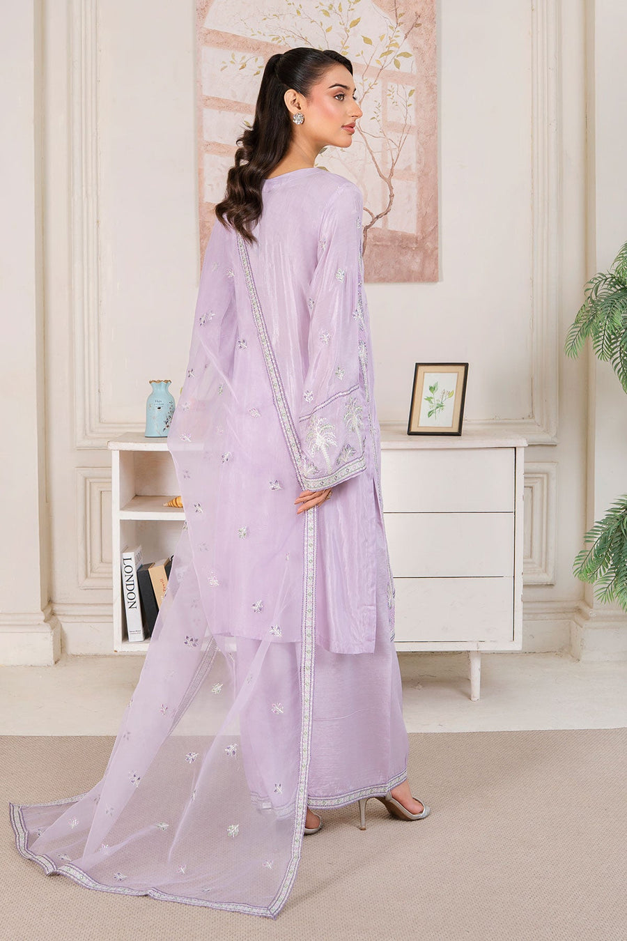 Safwa Embroidered Formal 3PC Ready to Wear Suit - F000117