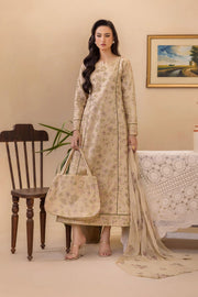 Florid by Safwa Premium Embroidered Cotton Unstitched 3Pc Suit FLO-02