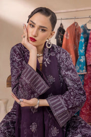 Florid by Safwa Premium Embroidered Cotton Unstitched 3Pc Suit FLO-05