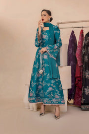Florid by Safwa Premium Embroidered Cotton Unstitched 3Pc Suit FLO-07