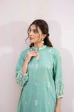 La Rosaa Spring Summer Embroidered Lawn Stitched 2Pc Suit LSS-24-06 Green/Off White