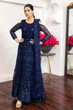 Alizeh Fashion Royale DE LUXE Embroidered Chiffon 3Pc Suit D-06 Glace Blue