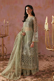 Tara by Sardinia Embroidered Organza Unstitched 3Pc Suit - Sage