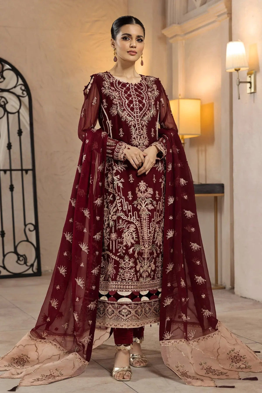 Alizeh Fashion Muhtesem Festive Eid Unstitched 3Pc Suit D-03 Gulay