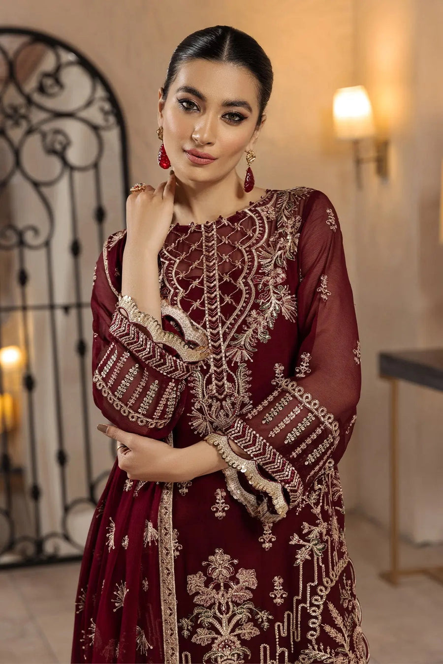 Alizeh Fashion Muhtesem Festive Eid Unstitched 3Pc Suit D-03 Gulay