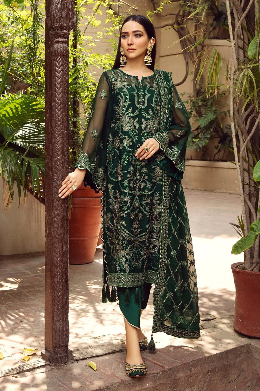 Alizeh Fashion Shahtaj Formal Wedding Embroidered 3PC Suit D-06 Gul