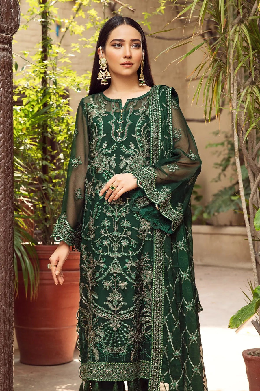 Alizeh Fashion Shahtaj Formal Wedding Embroidered 3PC Suit D-06 Gul