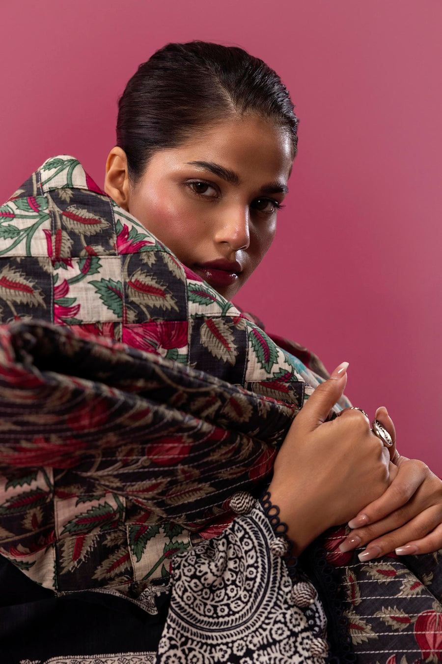 Mahay by Sana Safinaz Embroidered Slub Unstitched 3Pc Suit D-16B