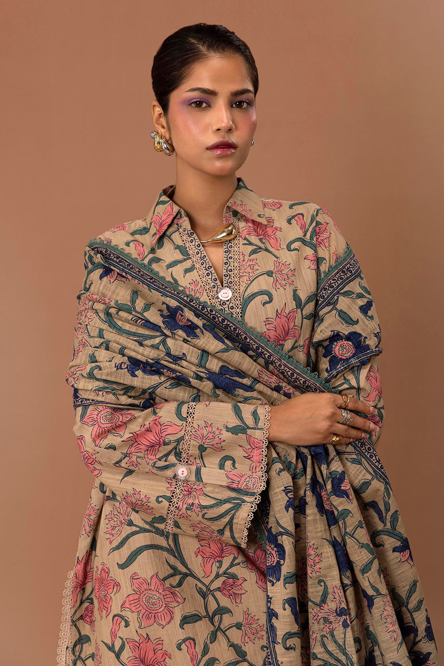 Mahay by Sana Safinaz Rotary Printed Slub Unstitched 2Pc Suit D-17B