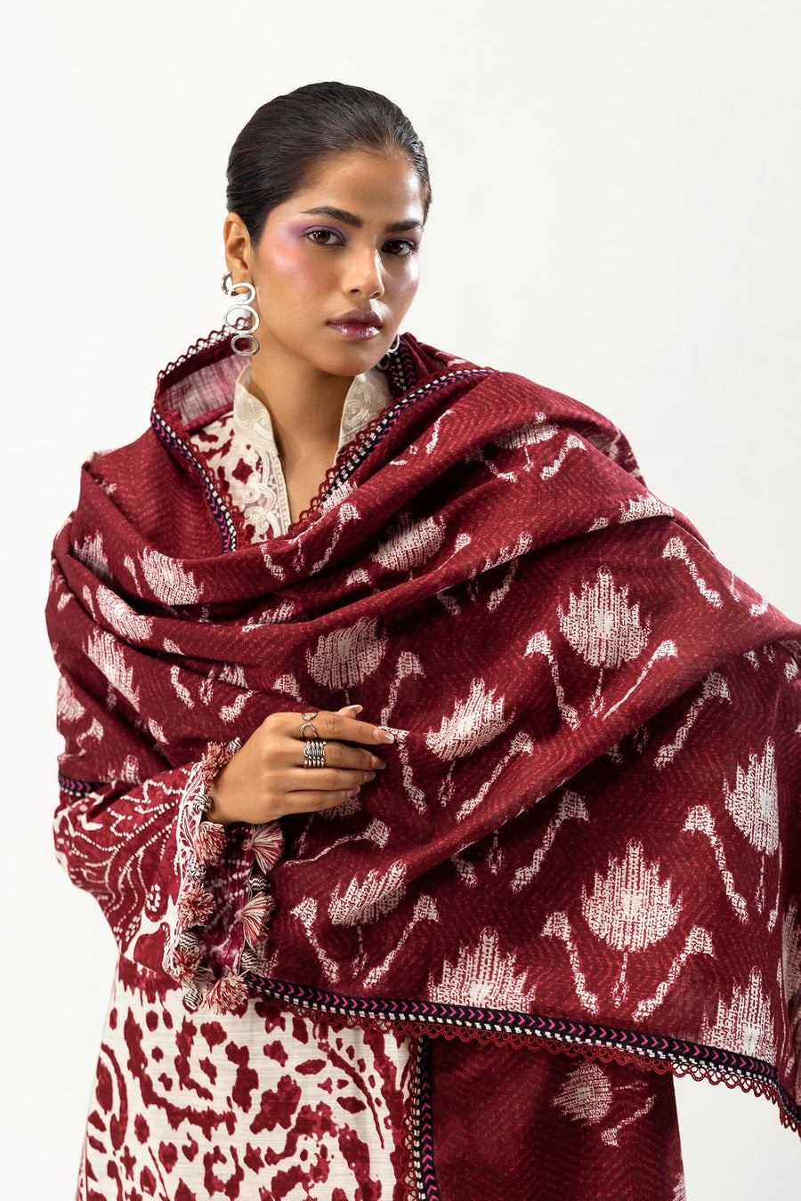 Mahay by Sana Safinaz Embroidered Slub Unstitched 3Pc Suit D-18A
