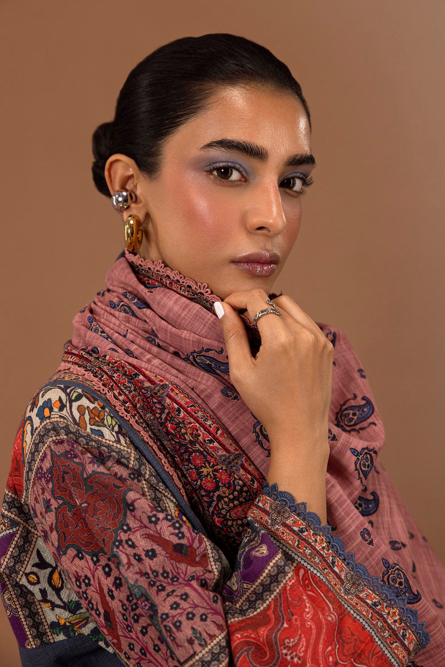 Mahay by Sana Safinaz Embroidered Slub Unstitched 2Pc Suit D-19B
