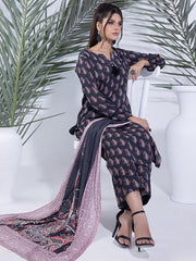 Regalia Identic Separates Unstitched Printed Linen 3Pc Suit ISLV1-06