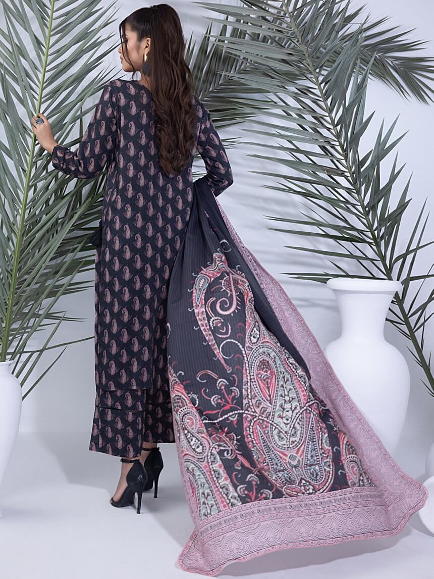 Regalia Identic Separates Unstitched Printed Linen 3Pc Suit ISLV1-06