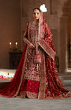Zevk Mughal Raniya Unstitched Embroidered Net Dress - Mughal Mah Rani