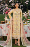 Zevk Flora Festive Embroidered Lawn Unstitched 3Pc Suit - LIME